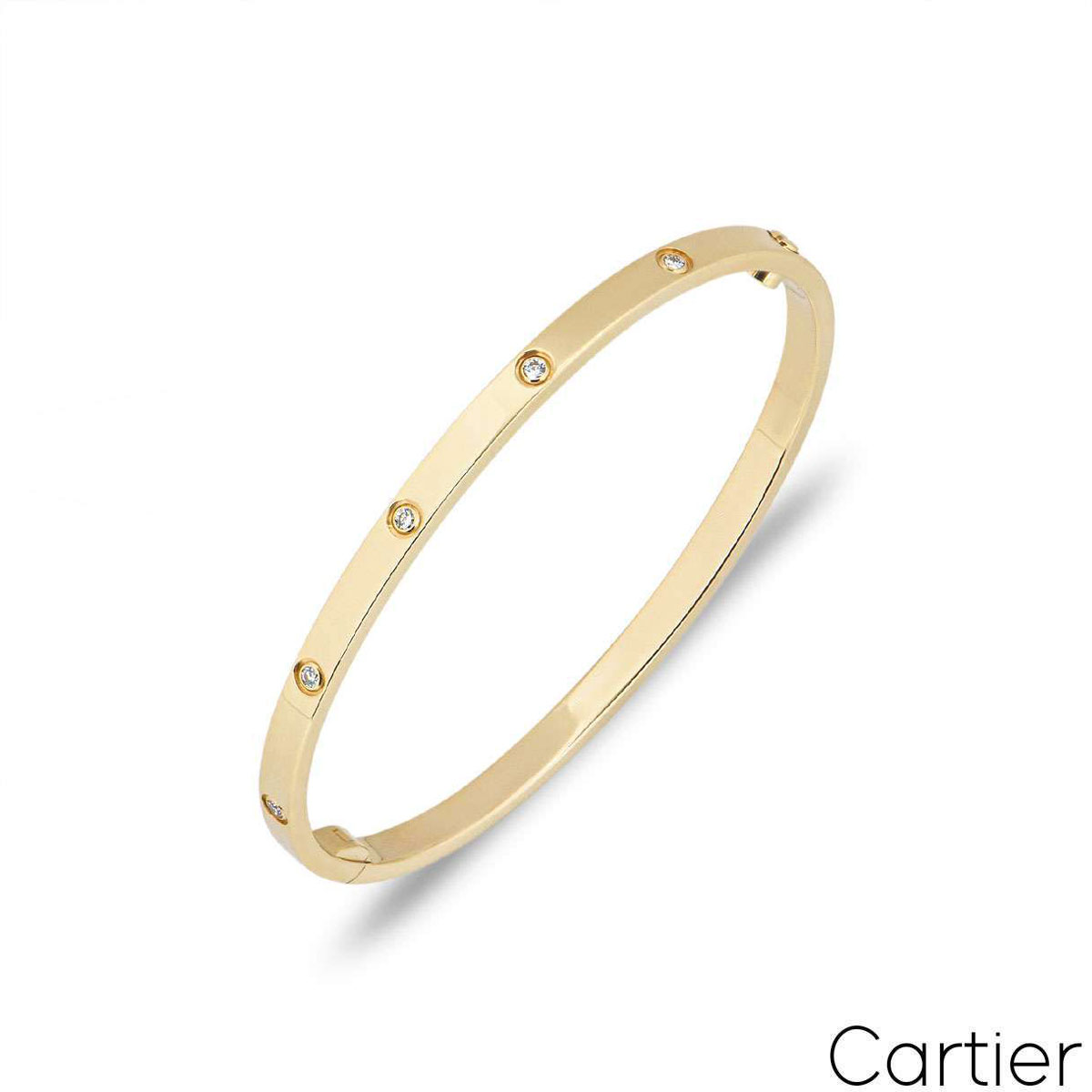 Cartier Yellow Gold Full Diamond Love Bracelet SM Size 17 B6047817 Cartier Yellow Gold Full Diamond Love Bracelet SM Size 17 B6047817